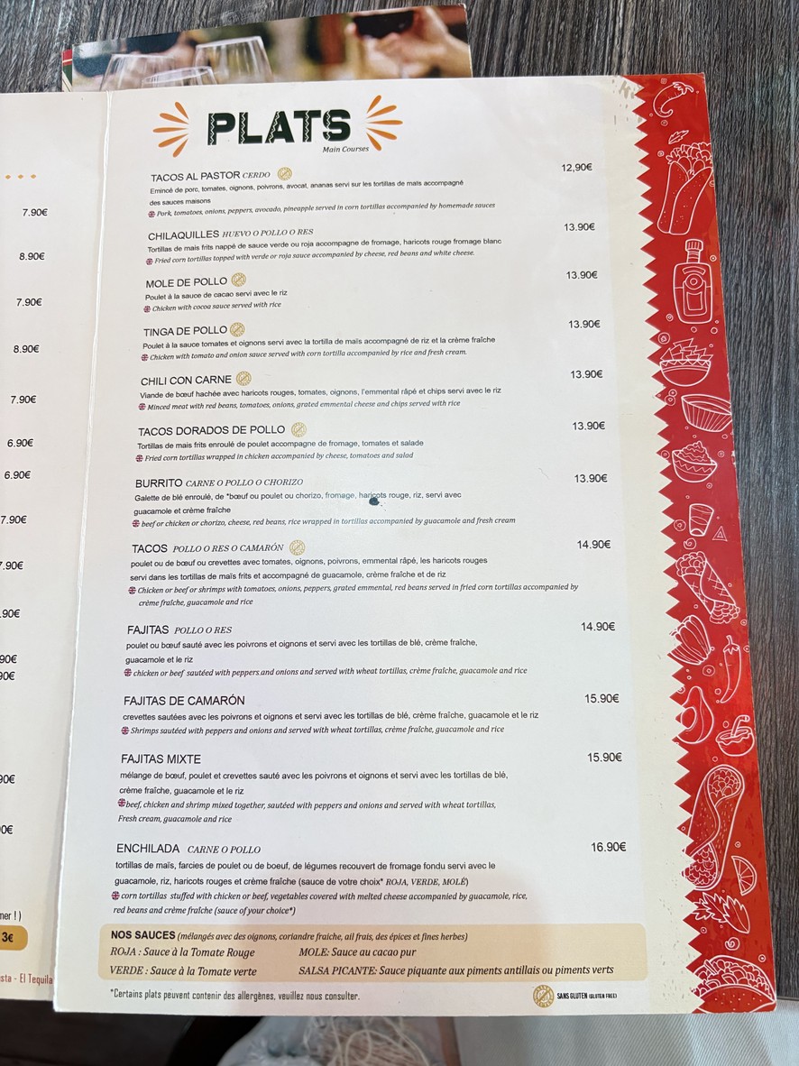 El Tequila menu 3