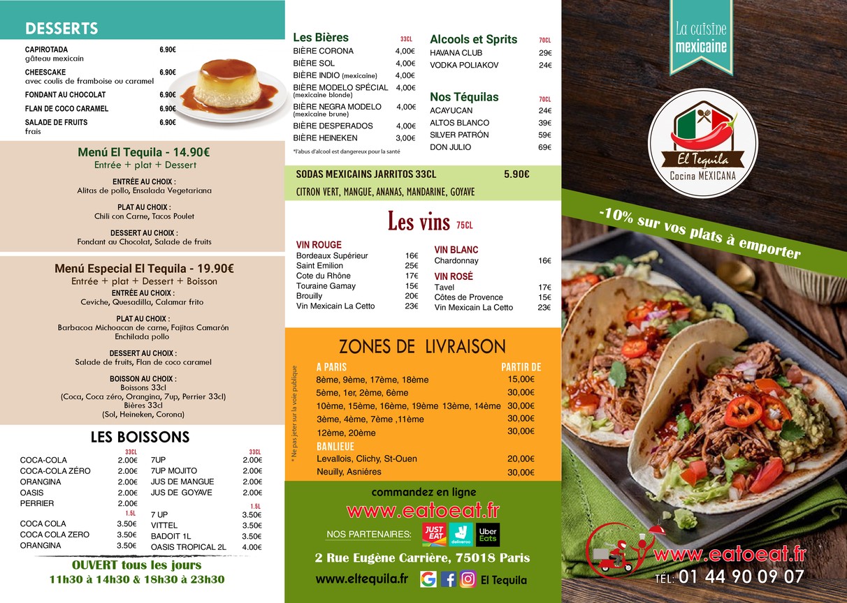 El Tequila menu 6
