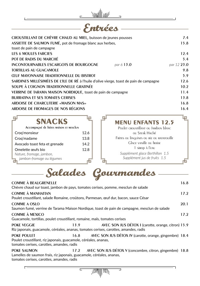 Café Beaugrenelle menu 2