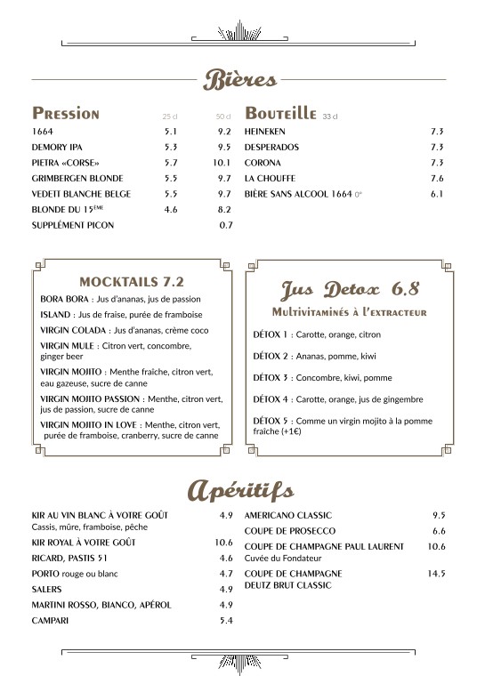 Café Beaugrenelle menu 5