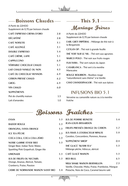 Café Beaugrenelle menu 7