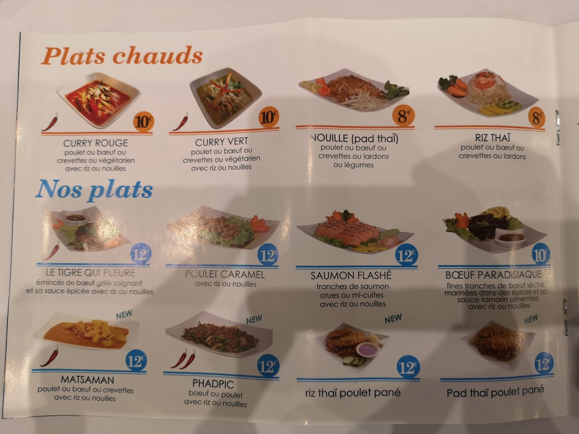 So Thaï menu 2