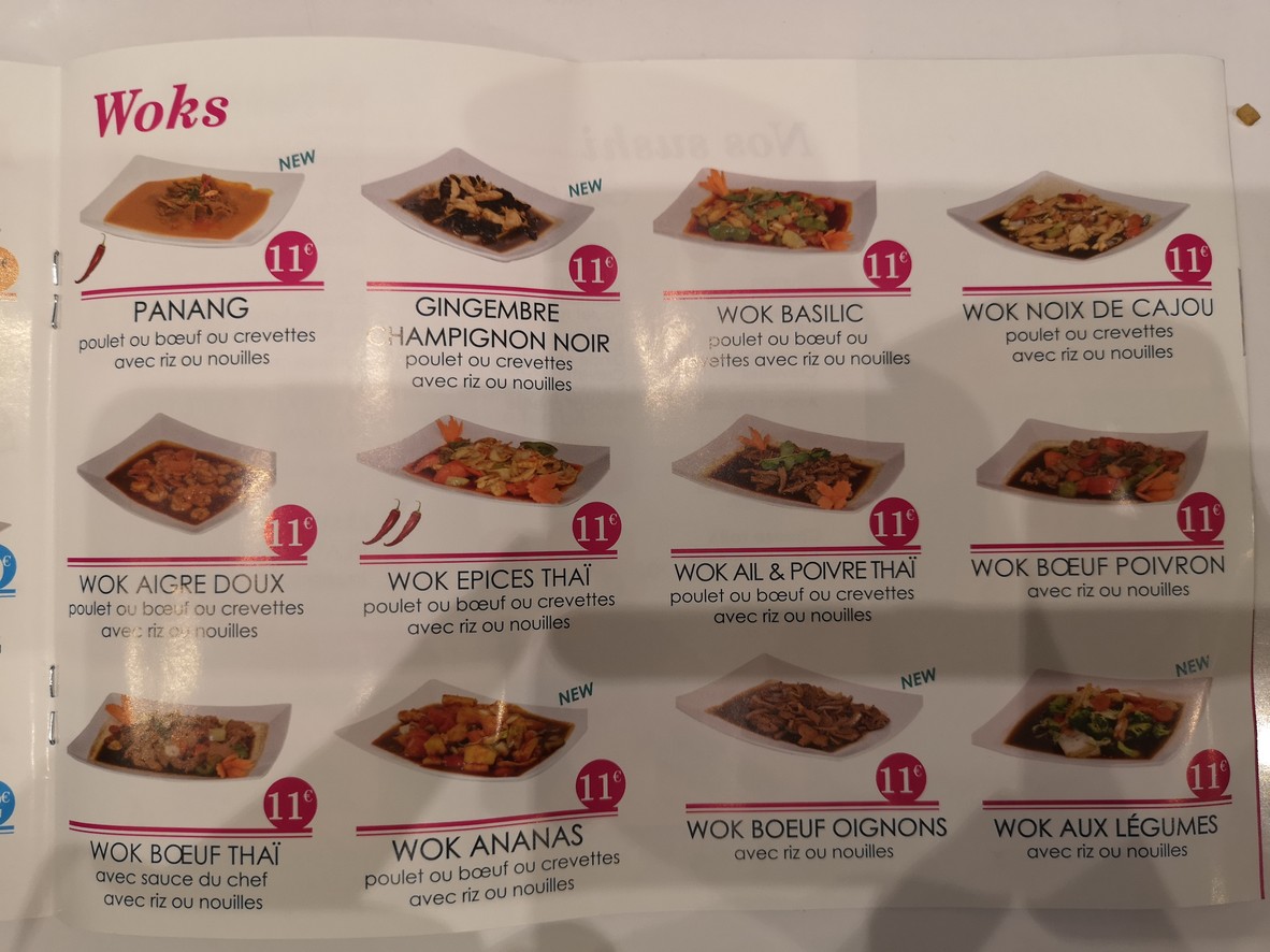 So Thaï menu 3