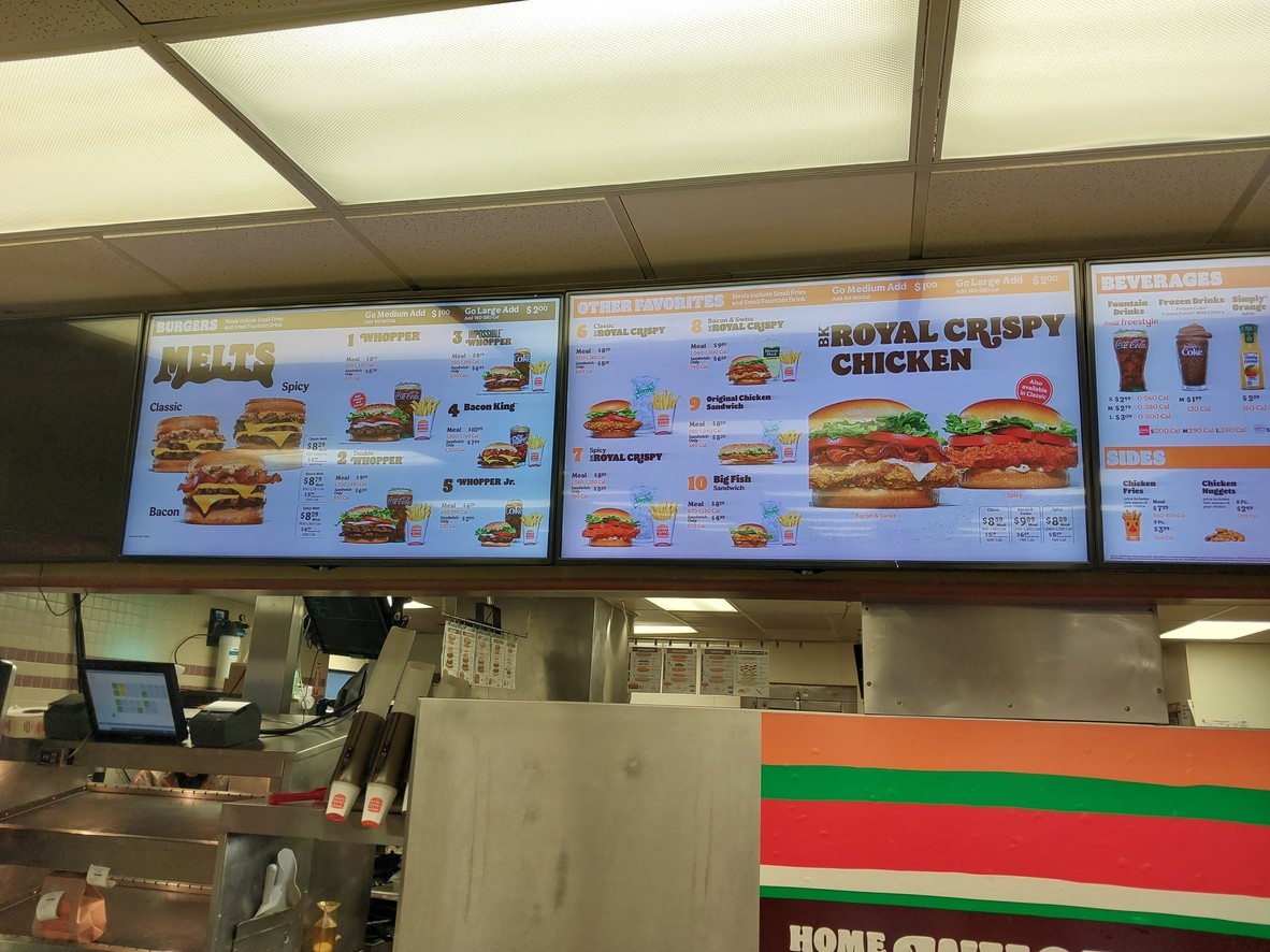 Burger King menu 1