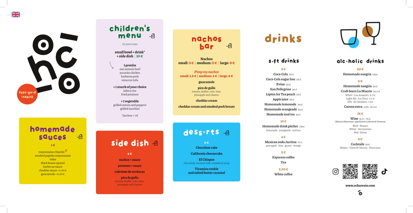 Ocho menu 1