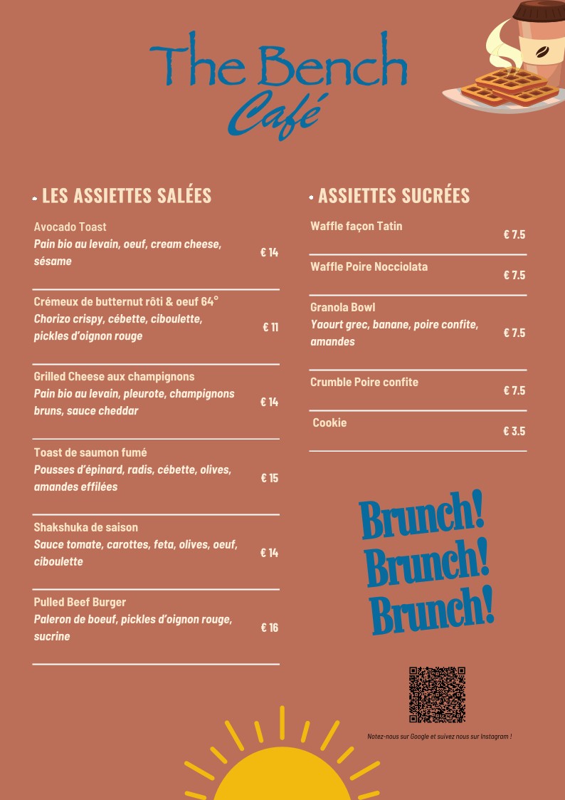 The Bench Café menu 2