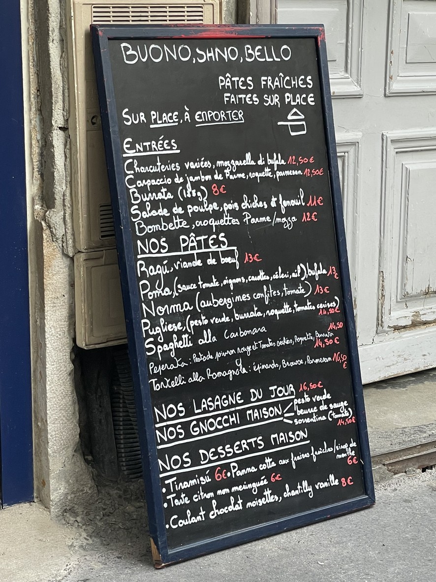 Buono Sano Bello menu 1