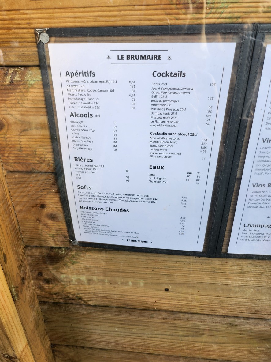 Brumaire menu 3