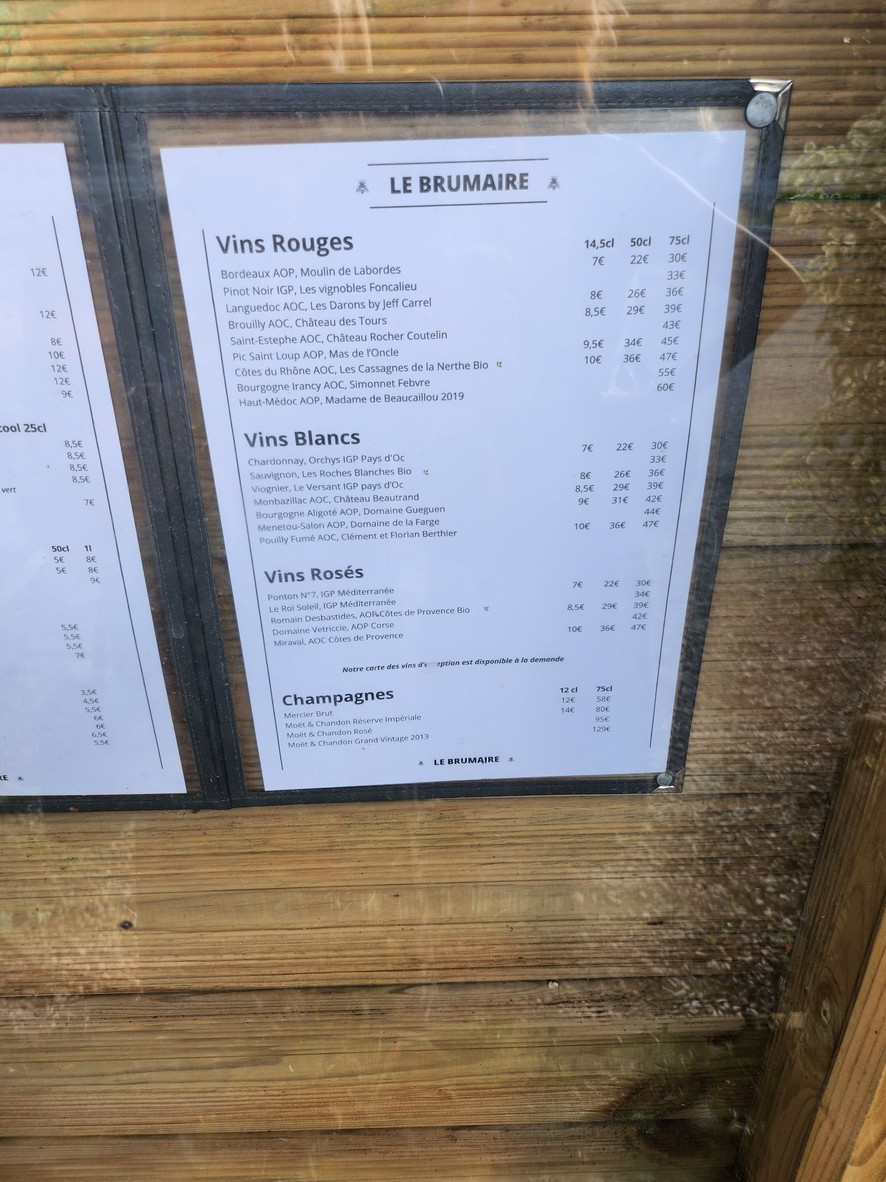 Brumaire menu 4