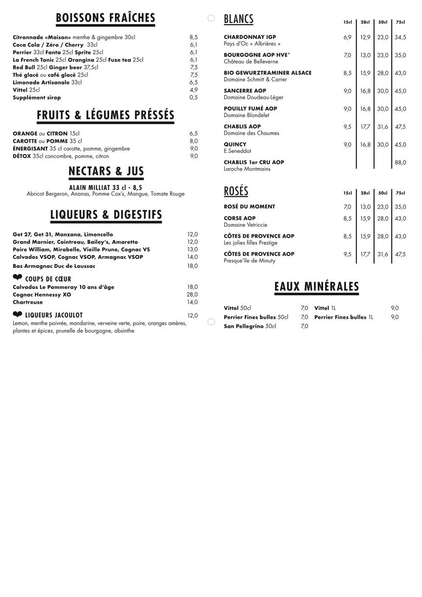 Le Compas menu 2