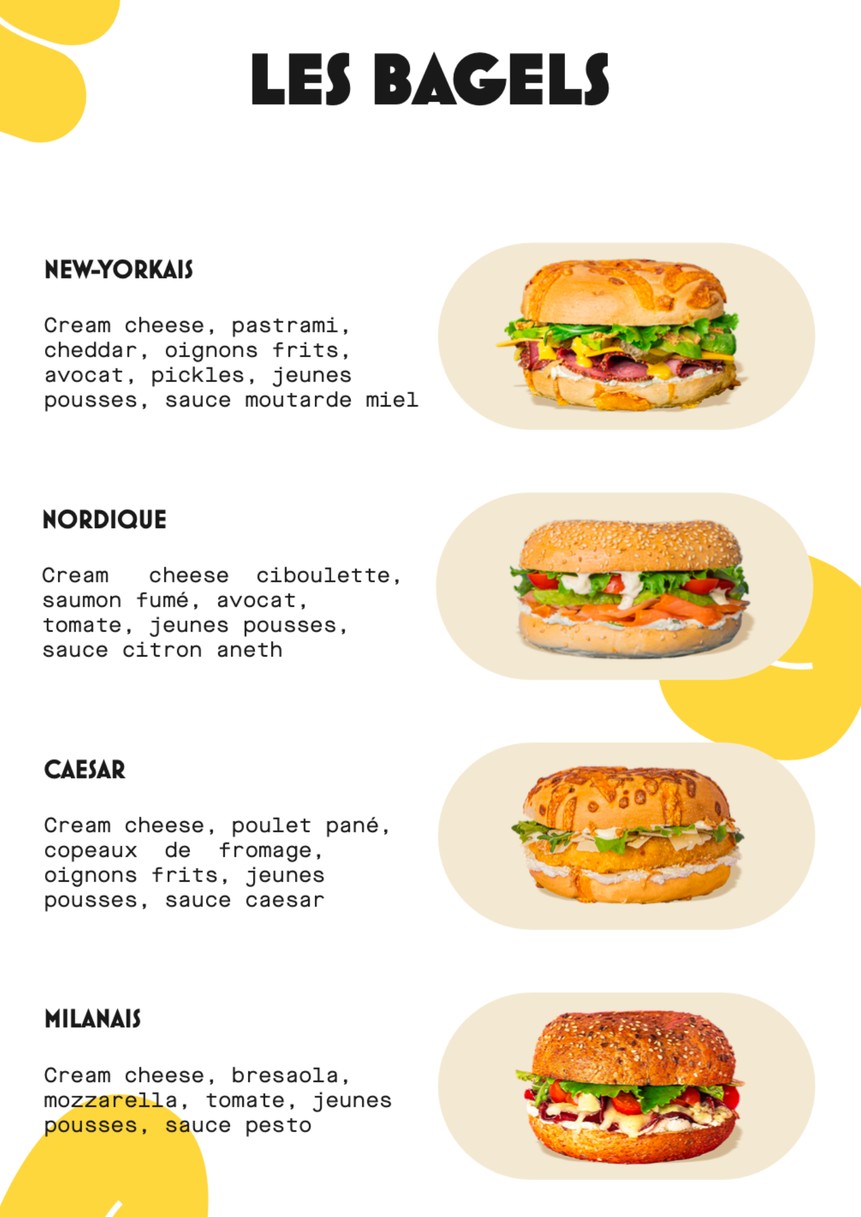Bagel Corner menu 2