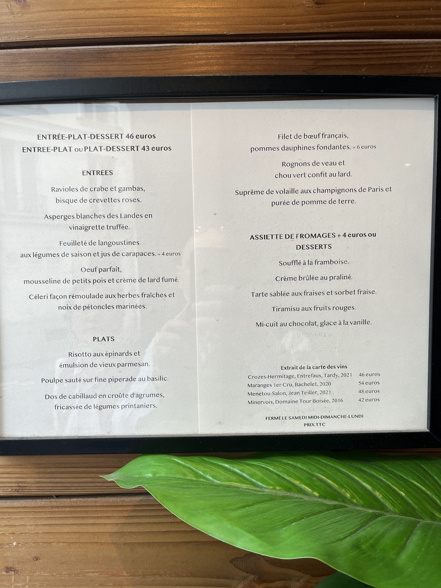 Lilane menu 1