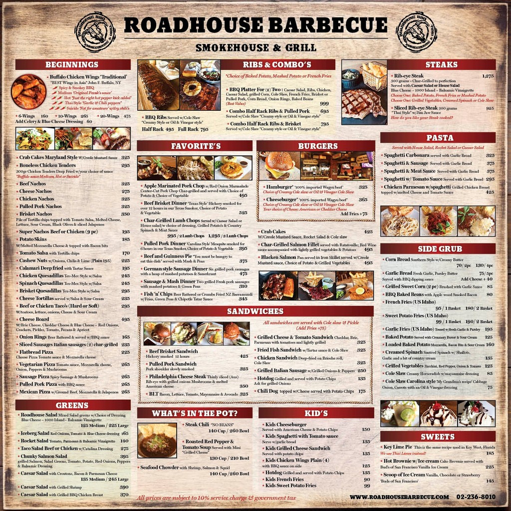 Roadhouse Barbecue menu 1