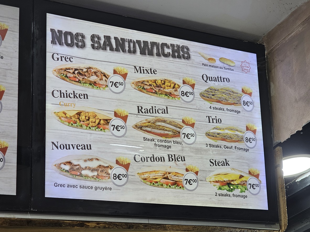 Paris 13 menu 1