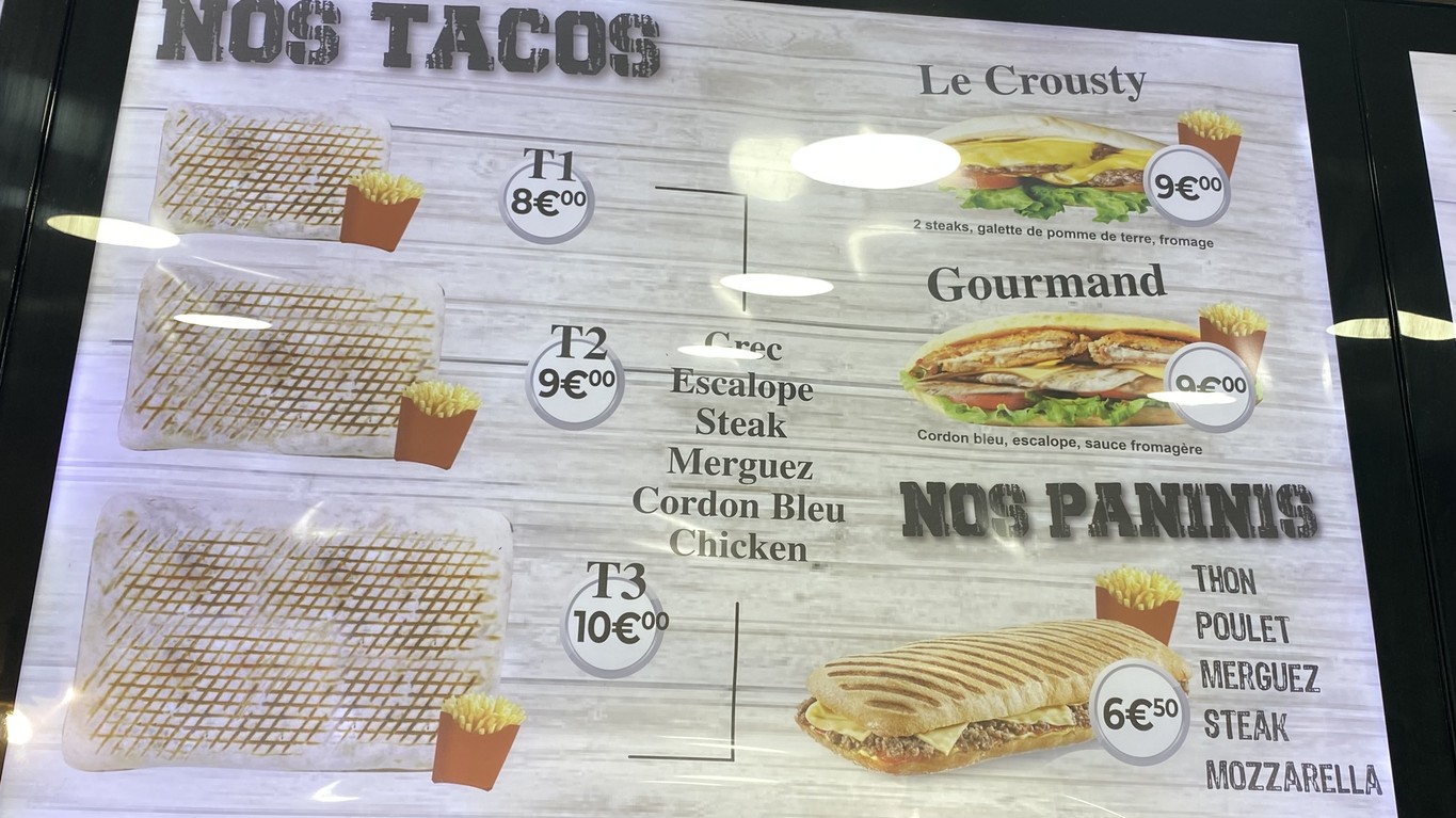 Paris 13 menu 3
