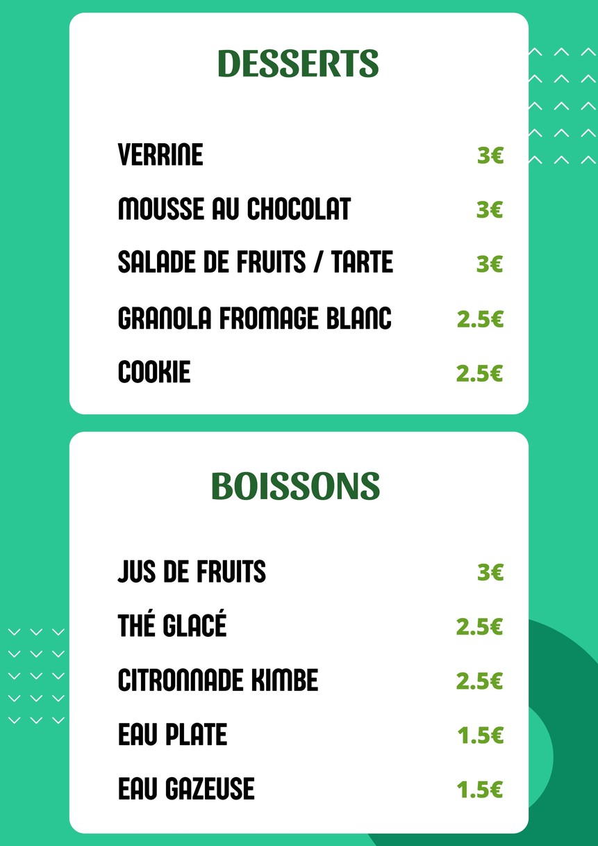 BARIOLO menu 2