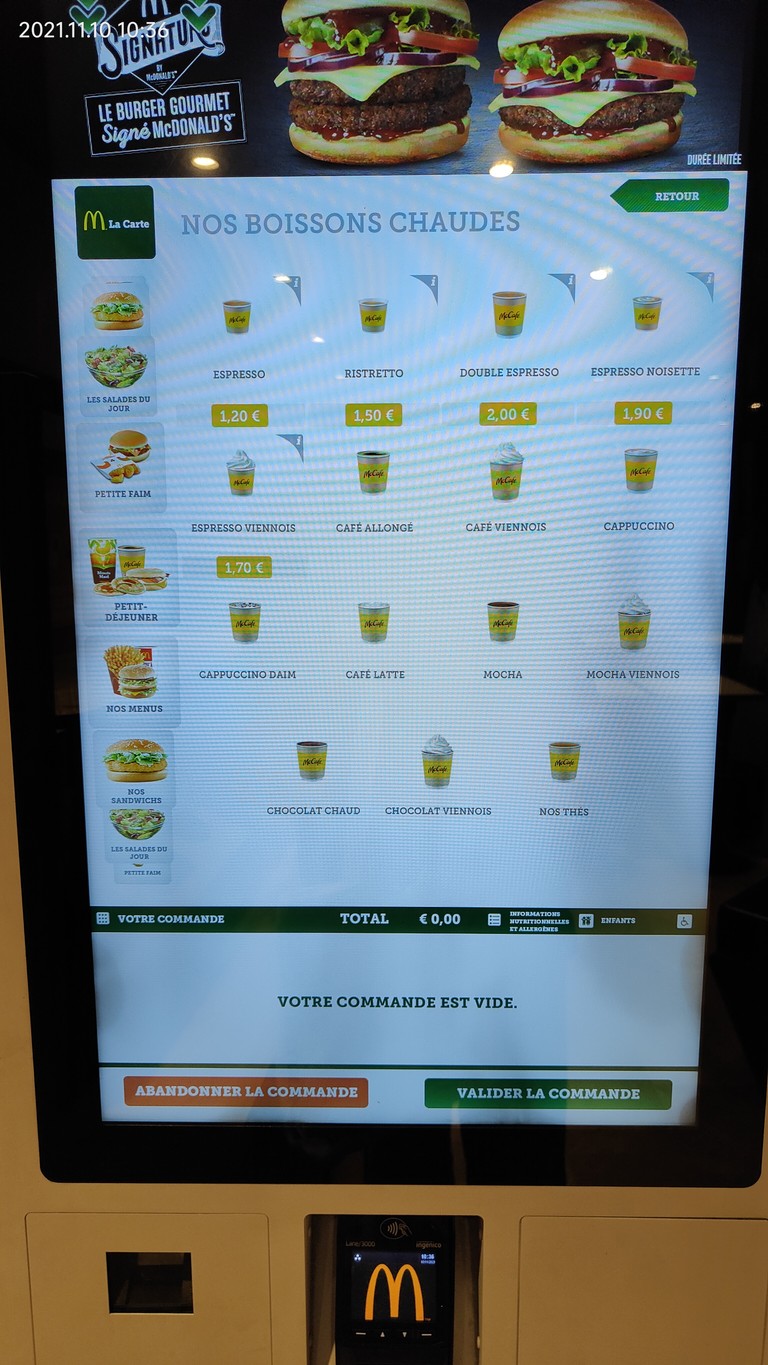 McDonald's menu 3