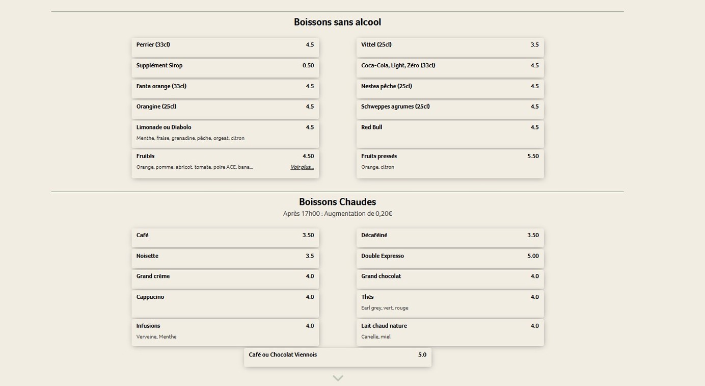 Café de l'industrie menu 4