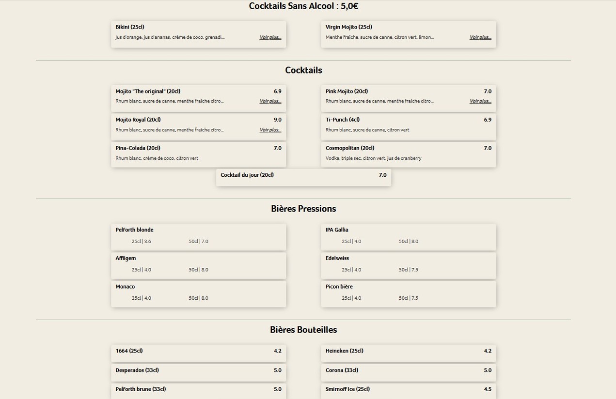 Café de l'industrie menu 5