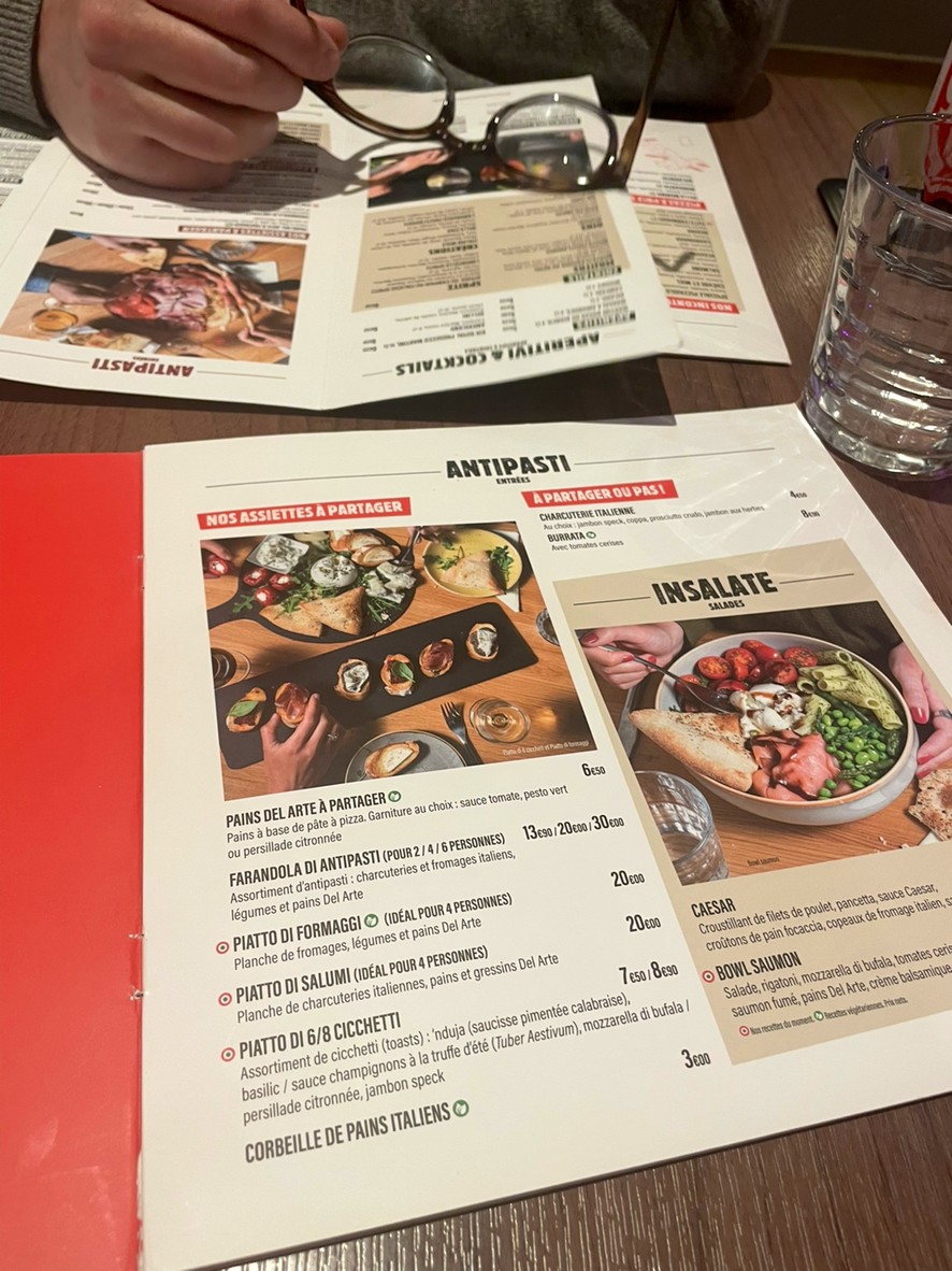 Del Arte menu 2