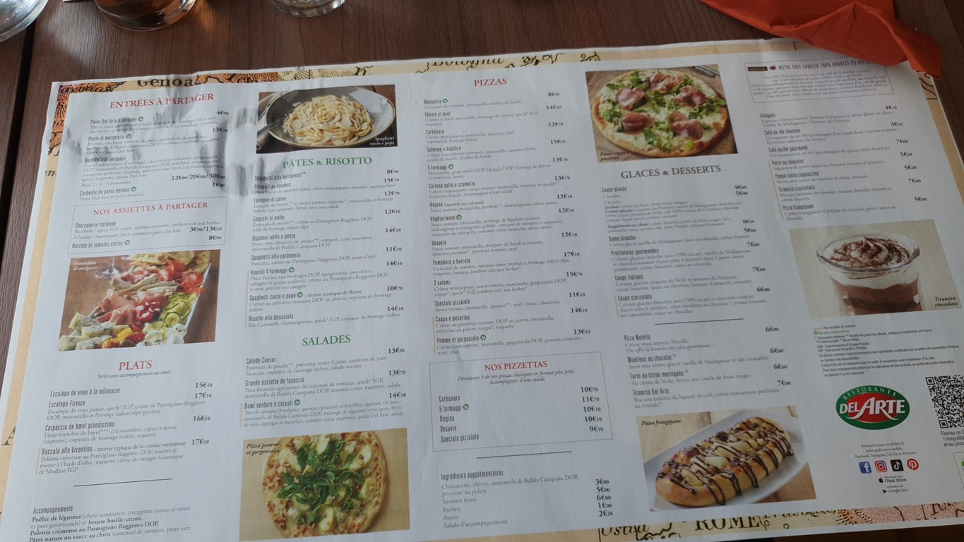 Del Arte menu 3