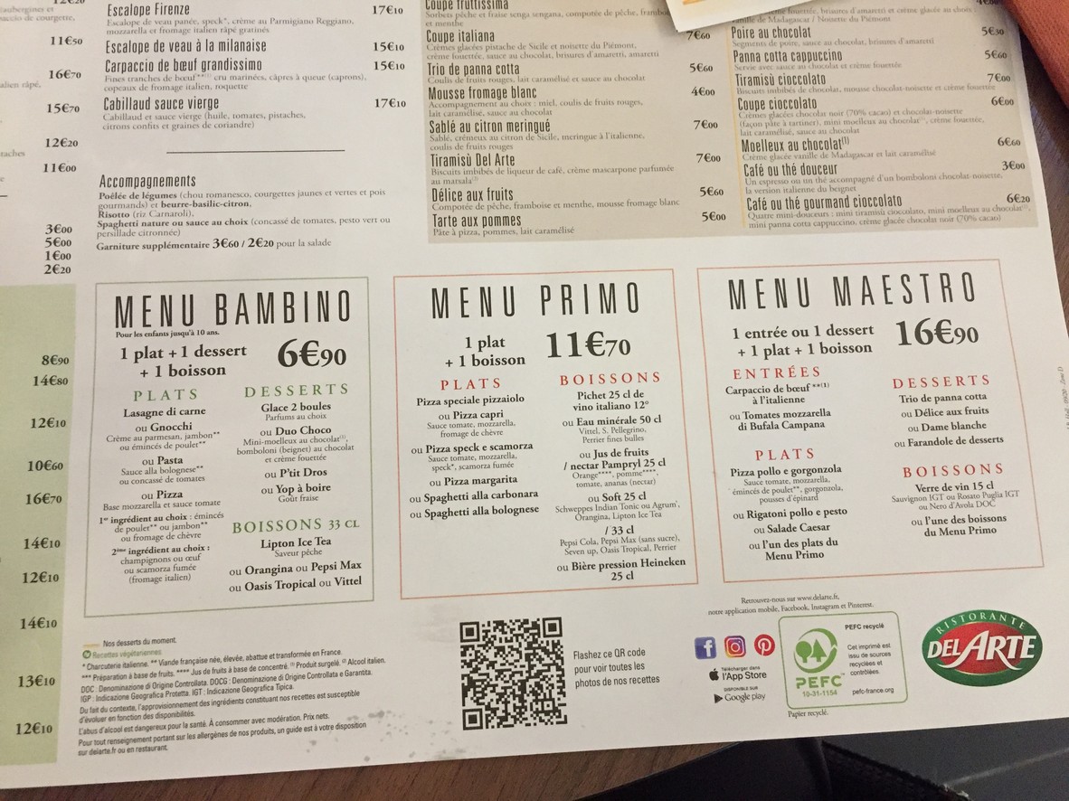 Del Arte menu 4