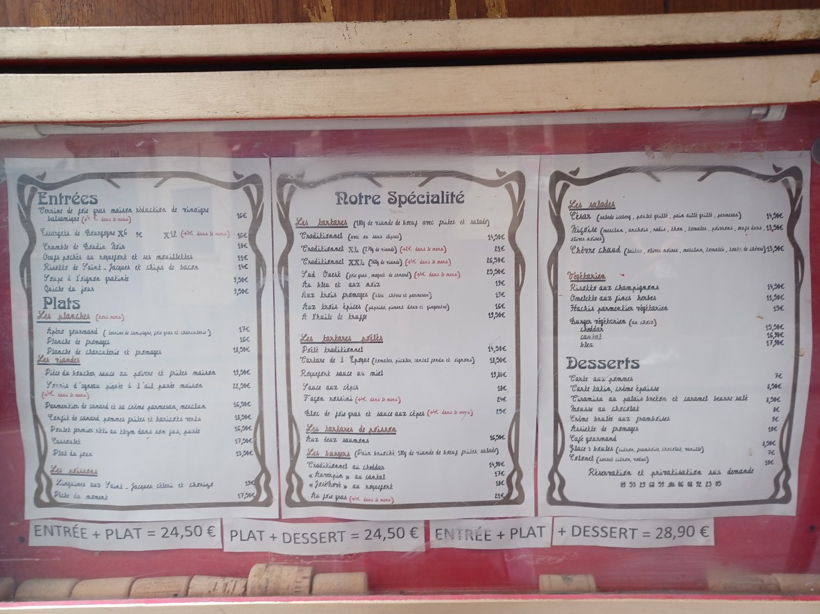 L'Epoque menu 3