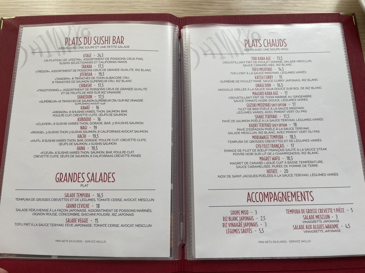 Shinkyo menu 2