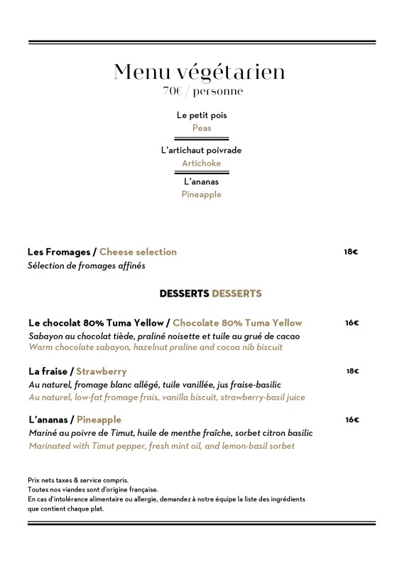 Restaurant Cléo menu 4