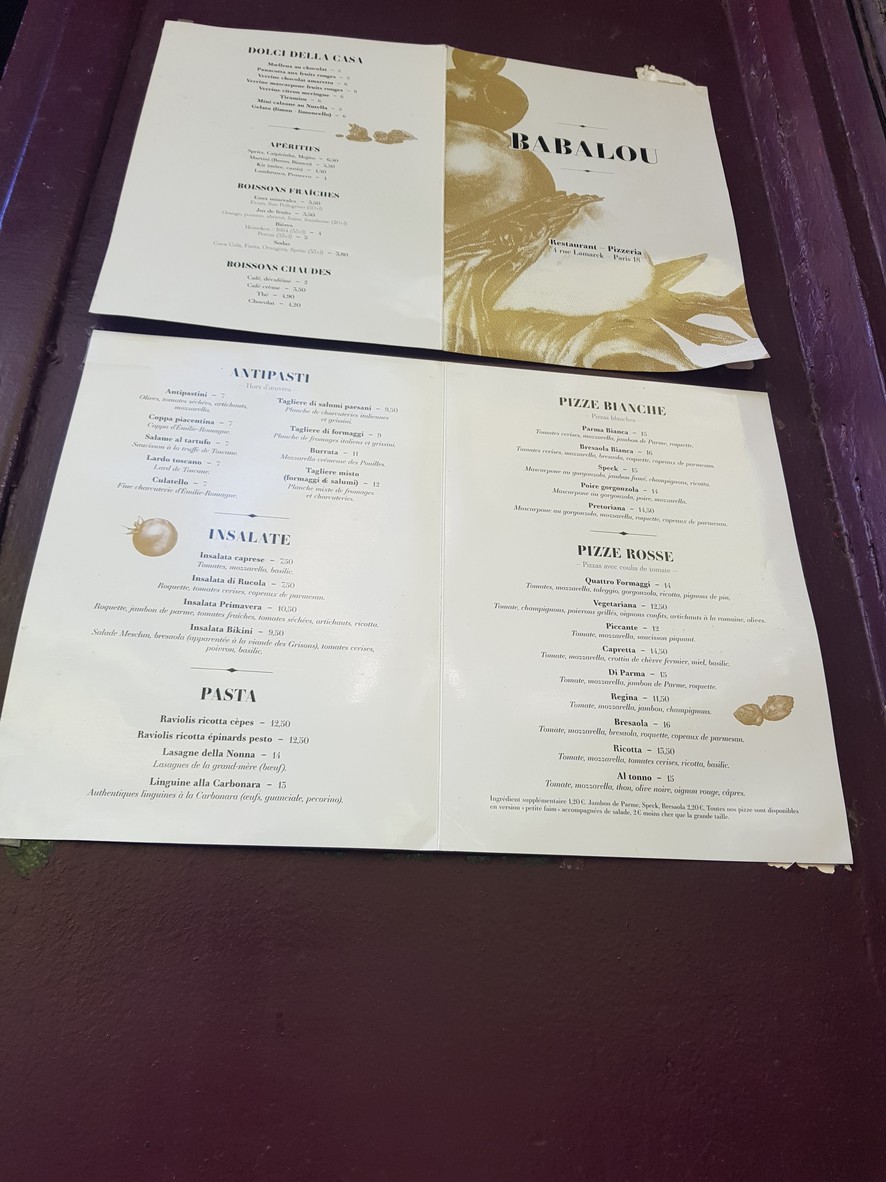 Babalou menu 1