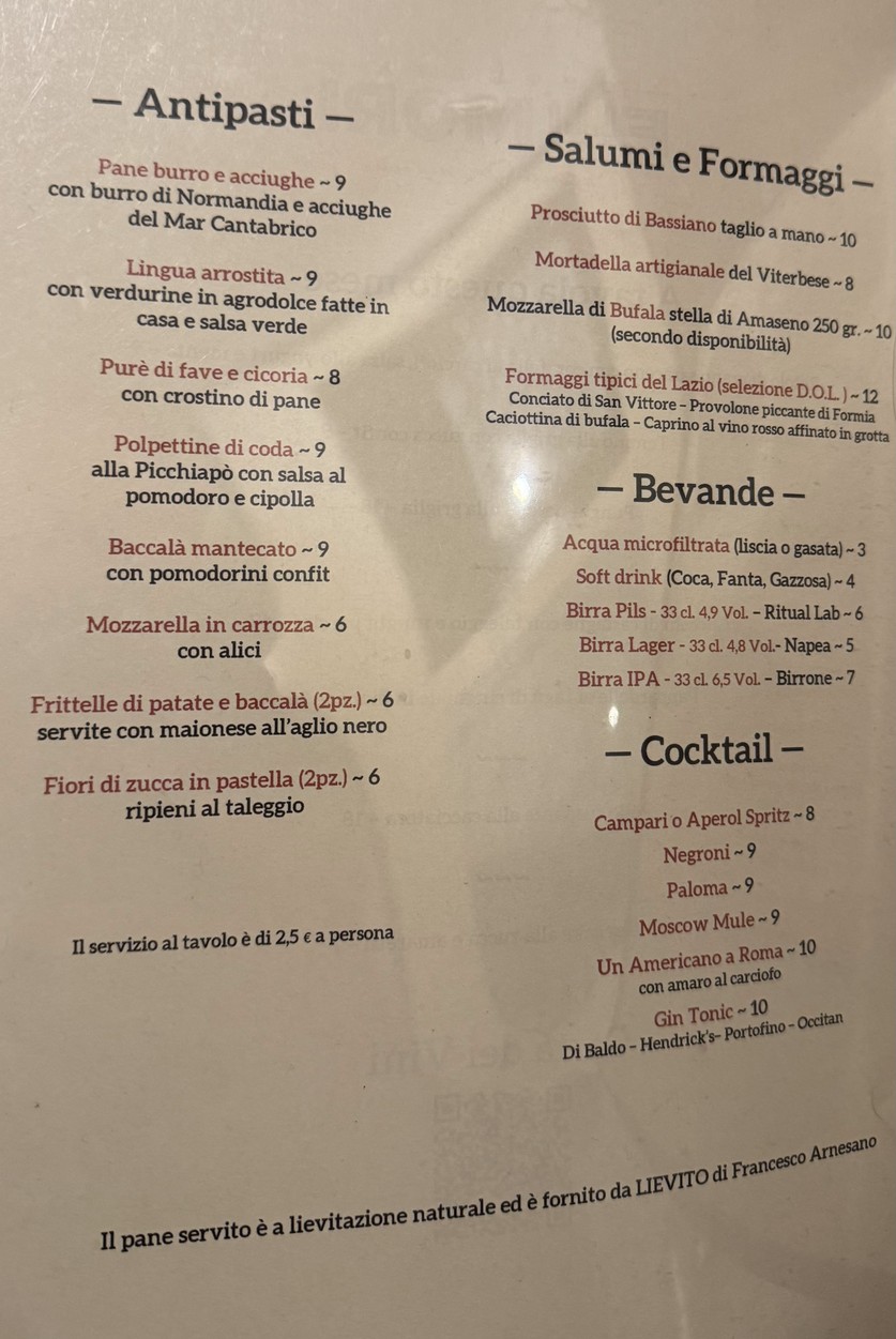 Osteria Fratelli Mori menu 2