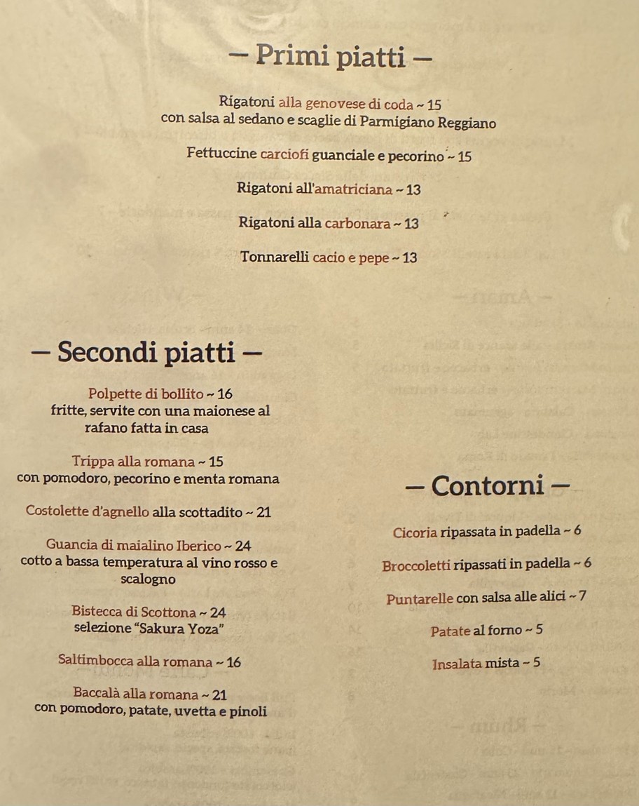 Osteria Fratelli Mori menu 3