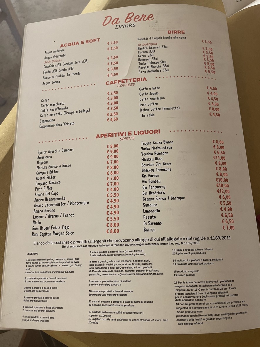 Come 'na Vorta Pasta e Vino Osteria - Trastevere menu 4