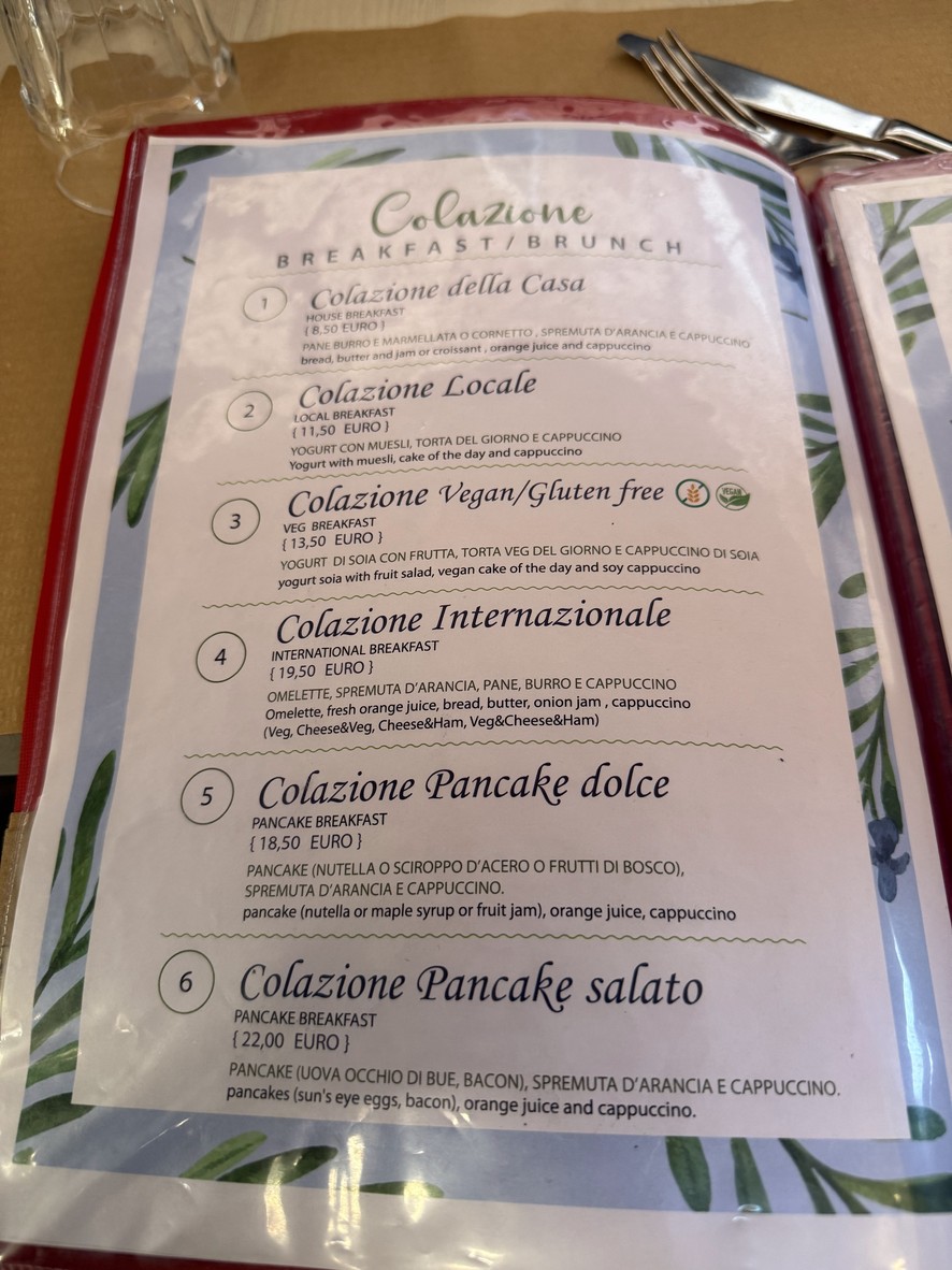 Rosemary terra e sapori menu 1