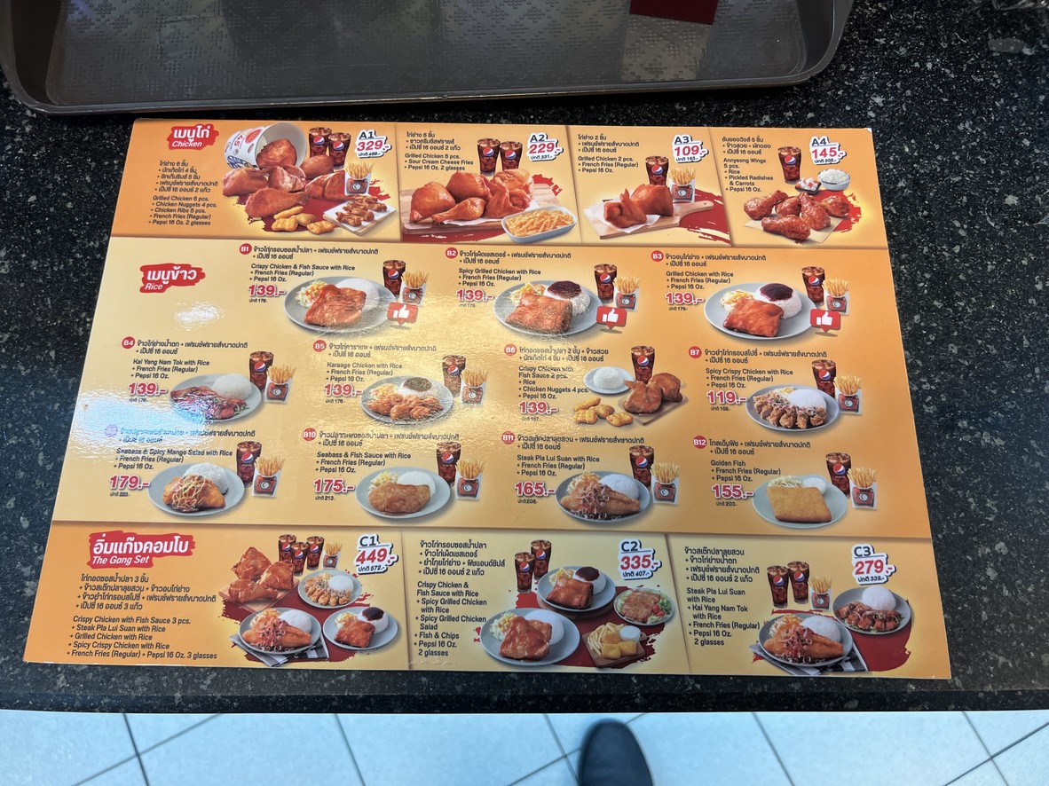 Chester's Major Ratchayothin menu 2