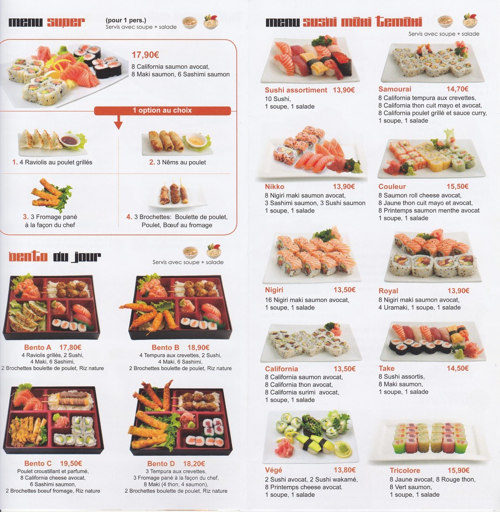 Ozaka menu 1