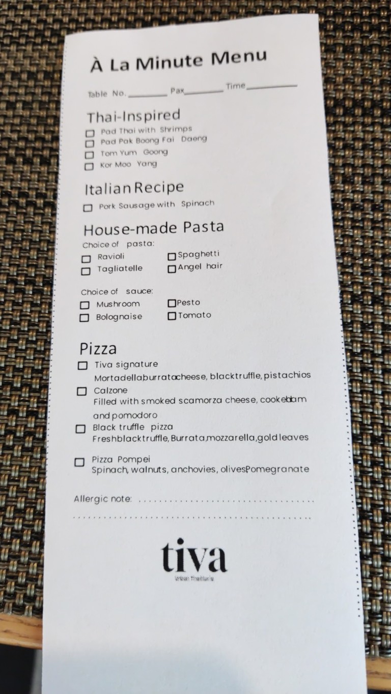 TIVA 曼谷 menu 2