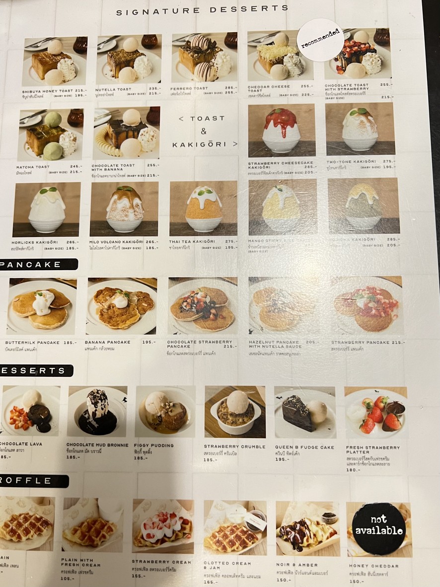 After You Dessert Café menu 1
