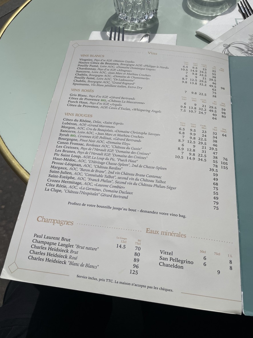 Le Chalet menu 3