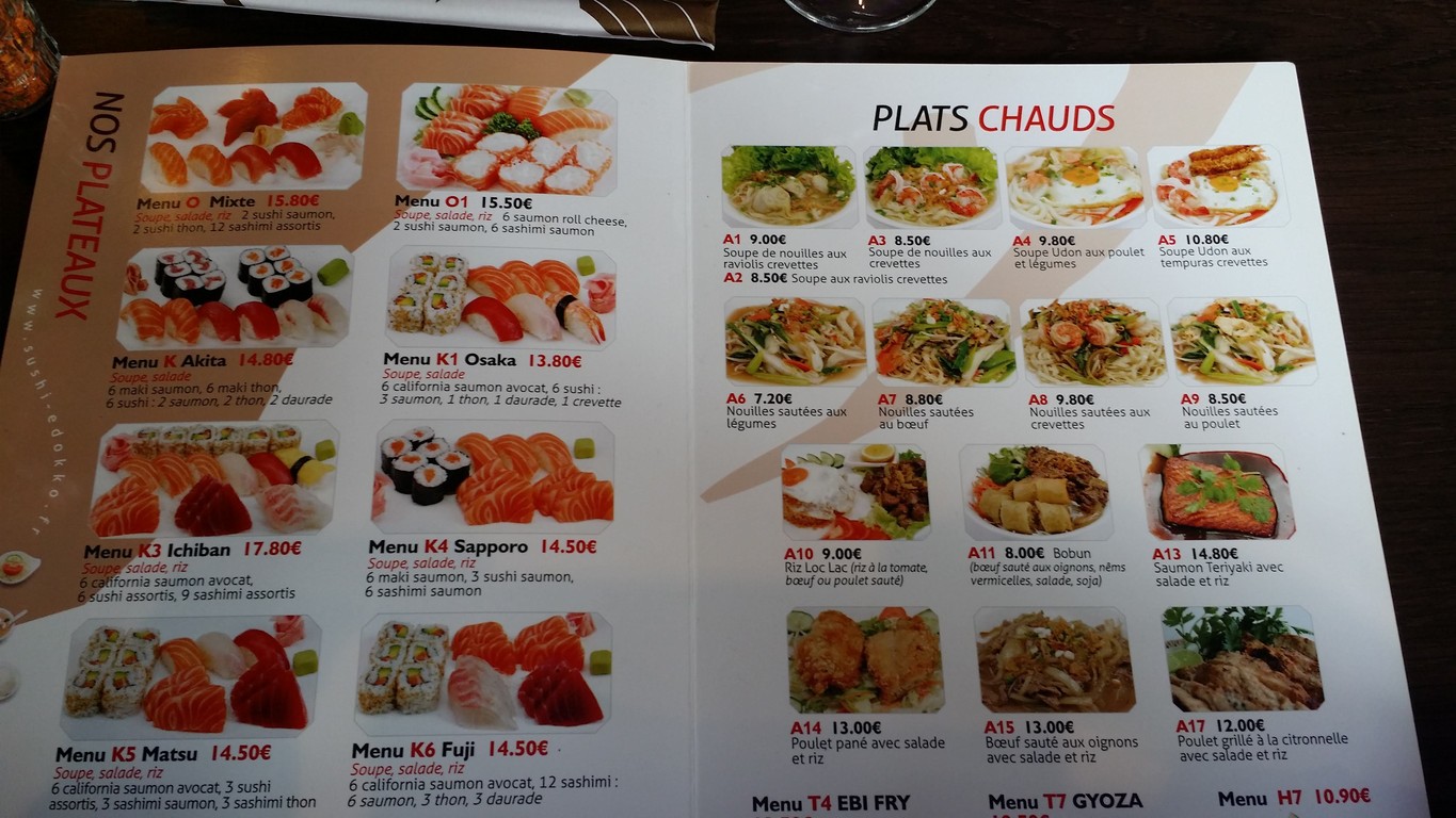 Sushi Edokko menu 4