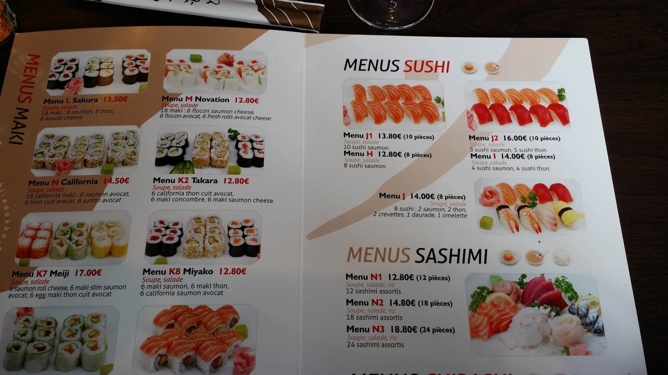 Sushi Edokko menu 5