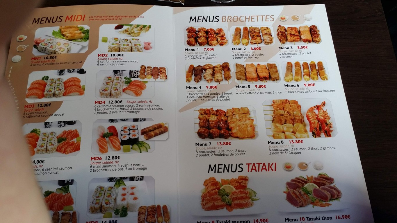 Sushi Edokko menu 6