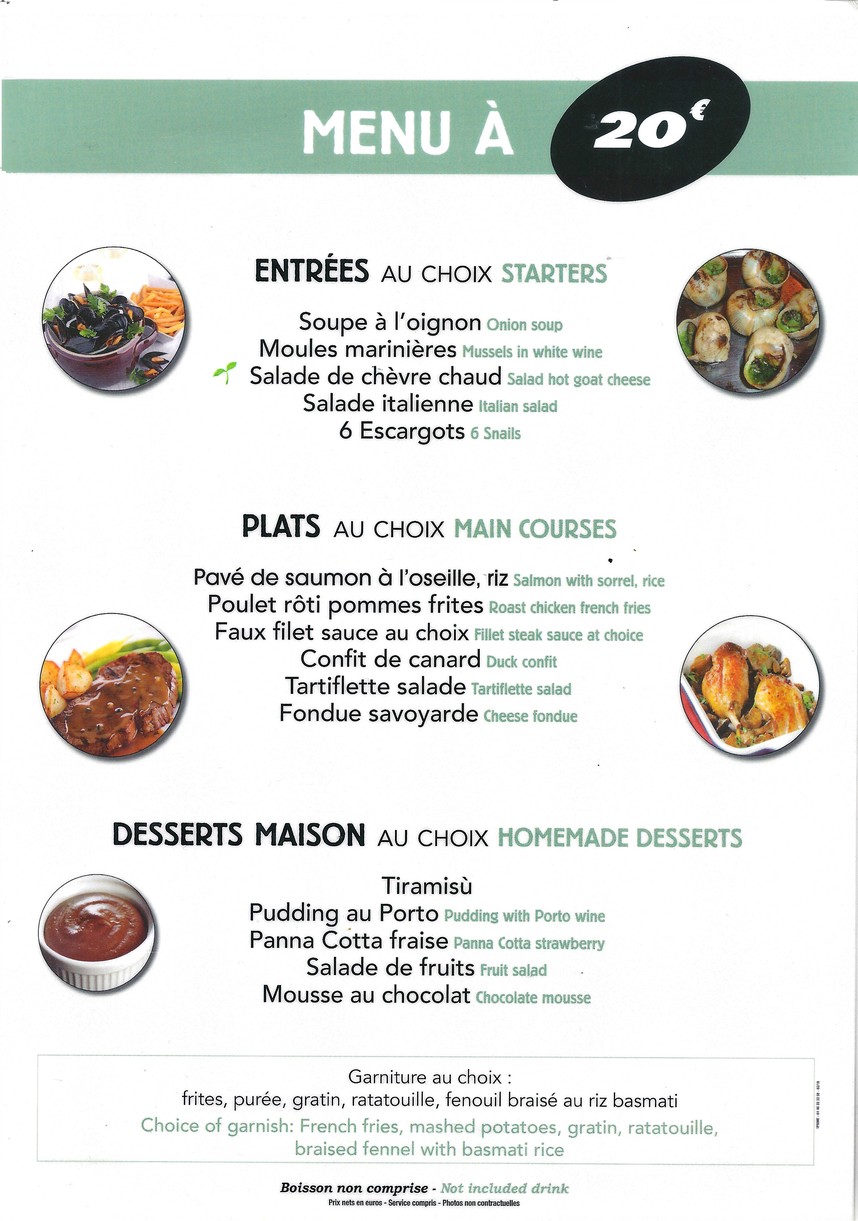 Le Jardin du Roy - Restaurante Saint Michel menu 1