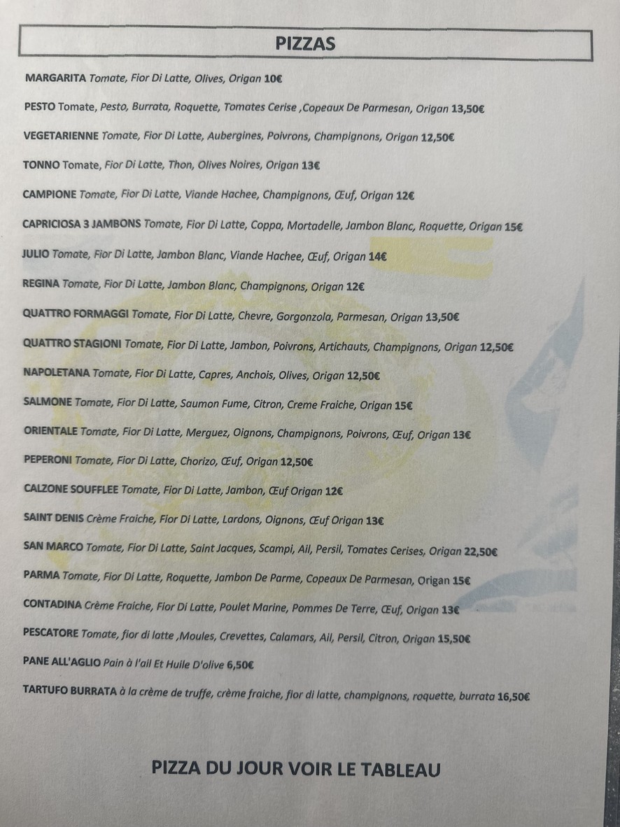 Pizzeria Rialto menu 2