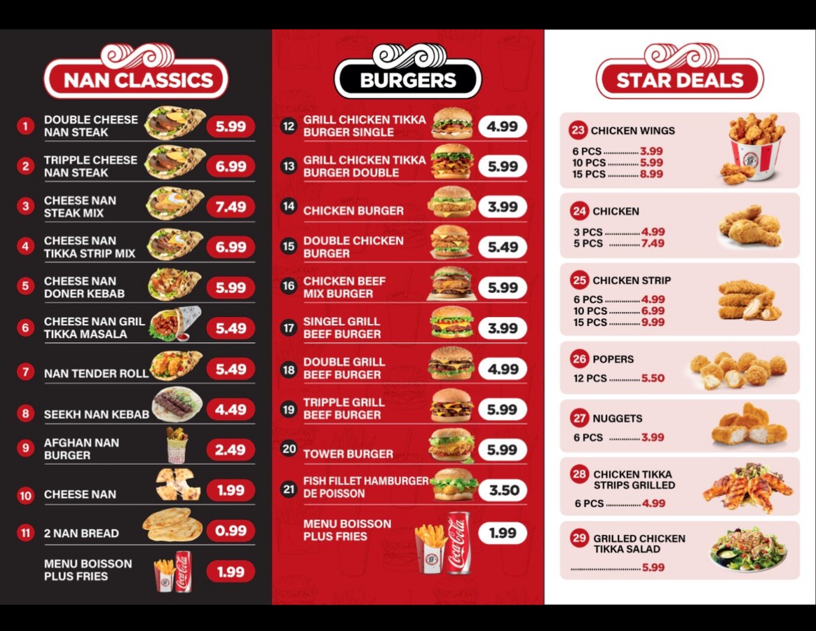 Chicken Star menu 2