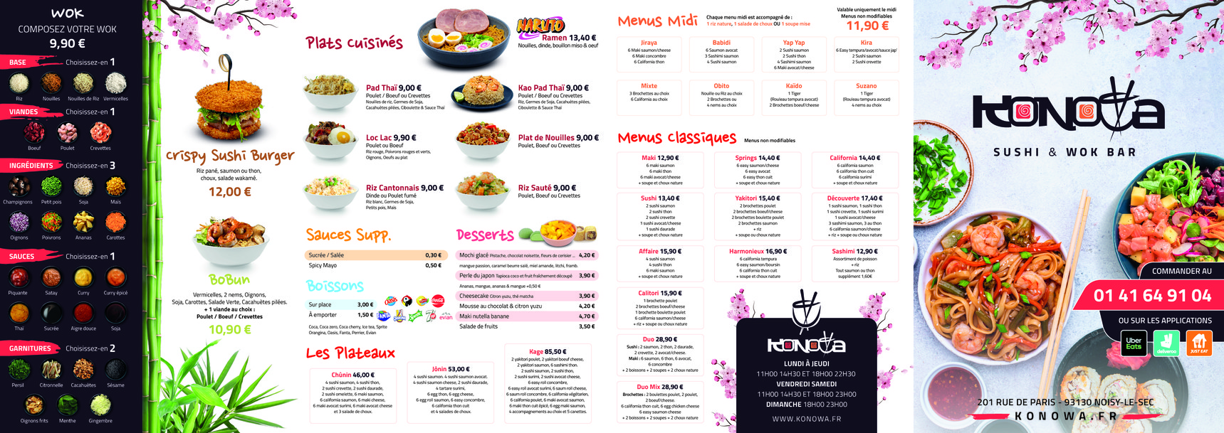 Konowa Sushi & Wok | Restaurant japonais sur place ou à emporter menu 1