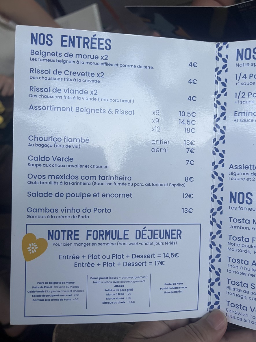 Nossa Churrasqueira Paris 15 menu 1