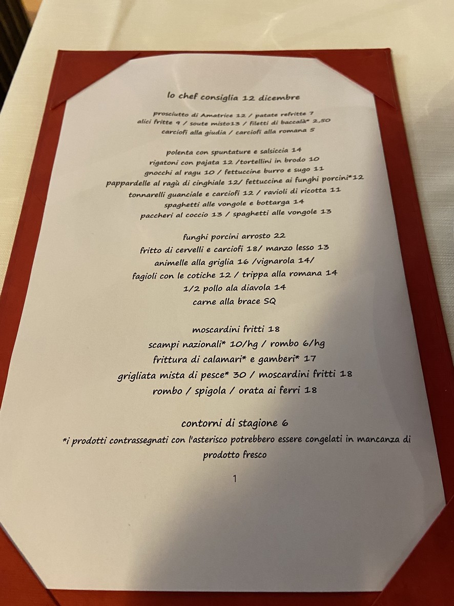 Ristorante Salvi - Locanda delle Corse menu 1