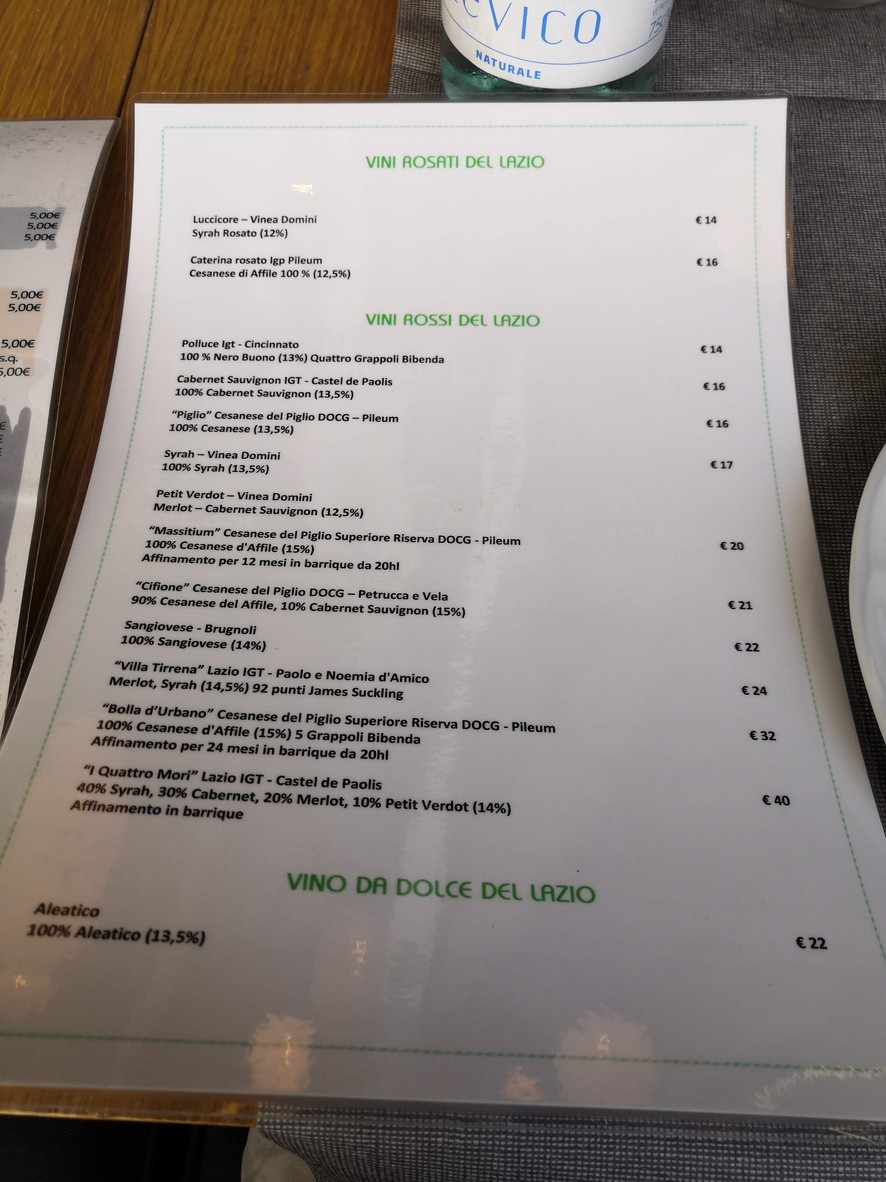 Popina Trattoria menu 4