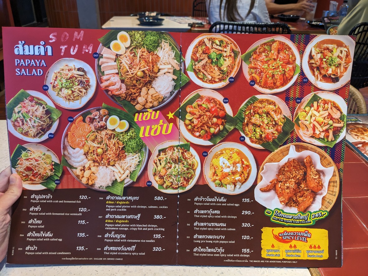 Bè'ěr bù sà bā · Běn dí pà tè · Sā pān kuí menu 2